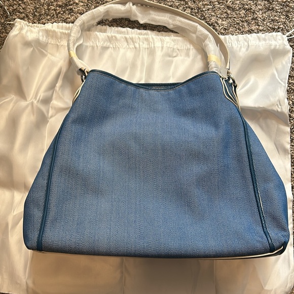 l 🎉NWT Coach DENIM Edie Carriage Embossed 🩵💙 - Picture 3 of 10